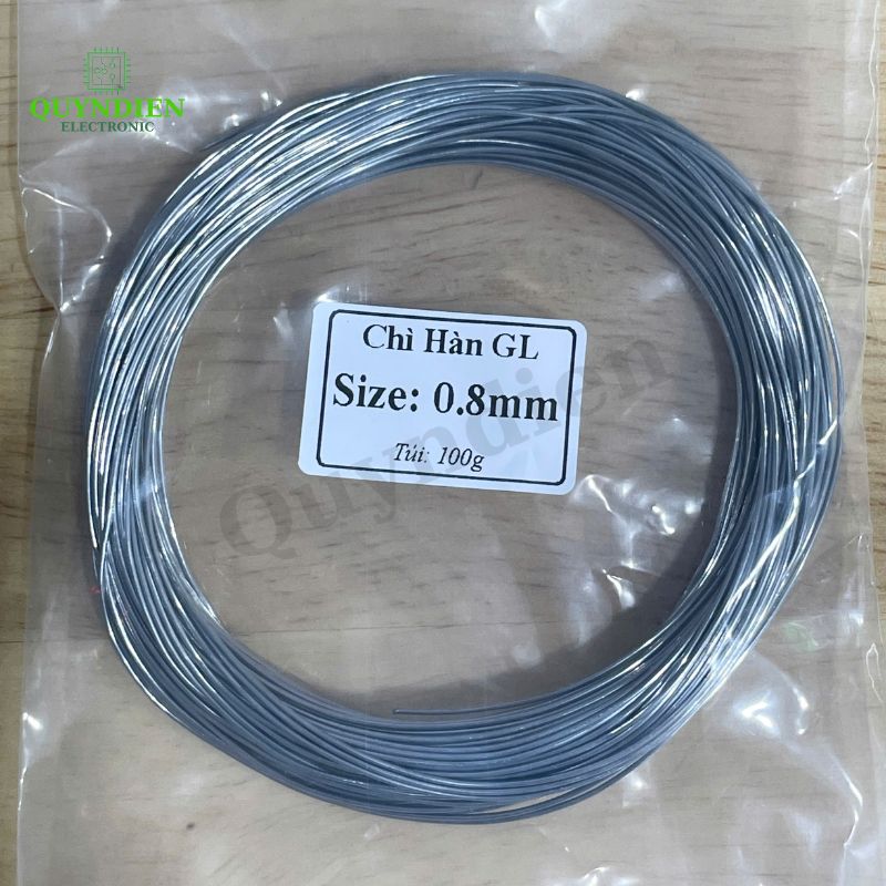 Chì Hàn GL Nhẹ Lửa 0.8mm – Thiếc Hàn Cao Cấp Loại 1 | Cuộn 100g – 1KG