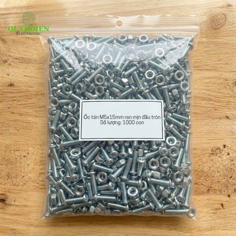 Ốc Vít M5x15mm Có Kèm Tán