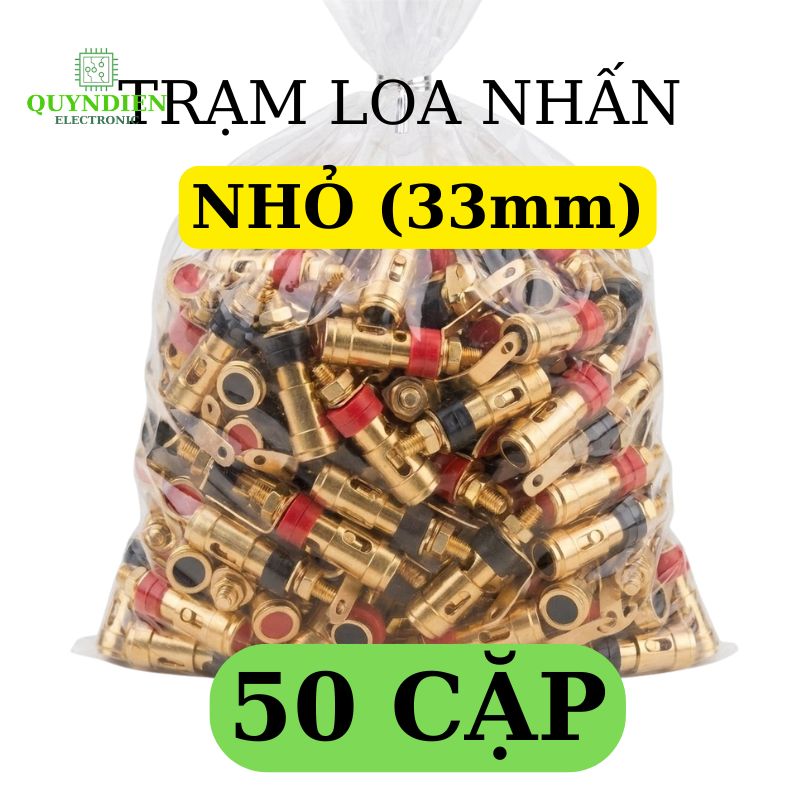 Trạm Loa Nhấn Vàng Loại Nhỏ 33mm Đỏ/Đen