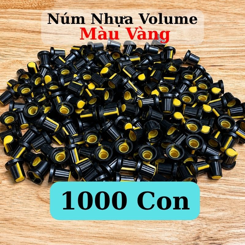 Núm Nhựa Volume Màu Vàng Thân Đen