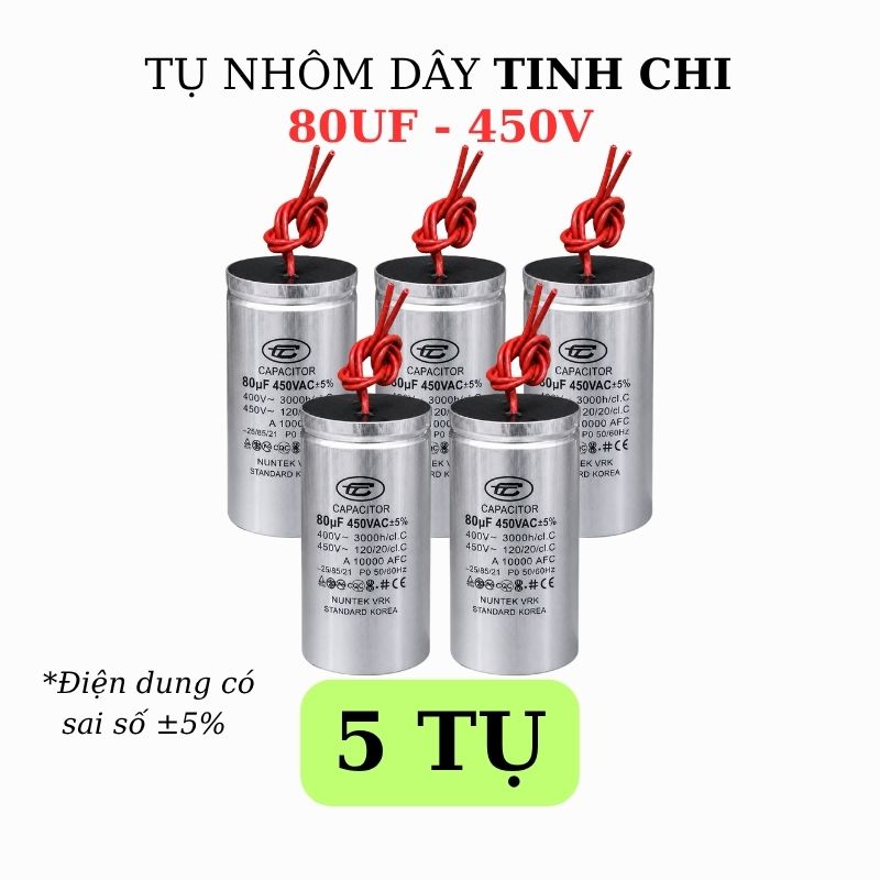 Tụ Nhôm Dây 80uF - 450V