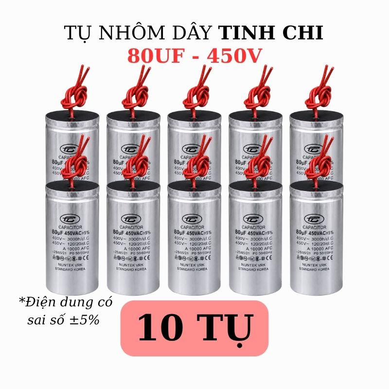 Tụ Nhôm Dây 80uF - 450V