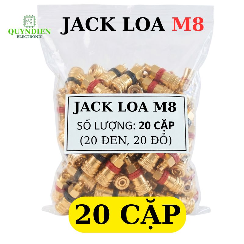 Jack Loa - Cọc Loa M8 Cốt Đồng Đỏ Đen