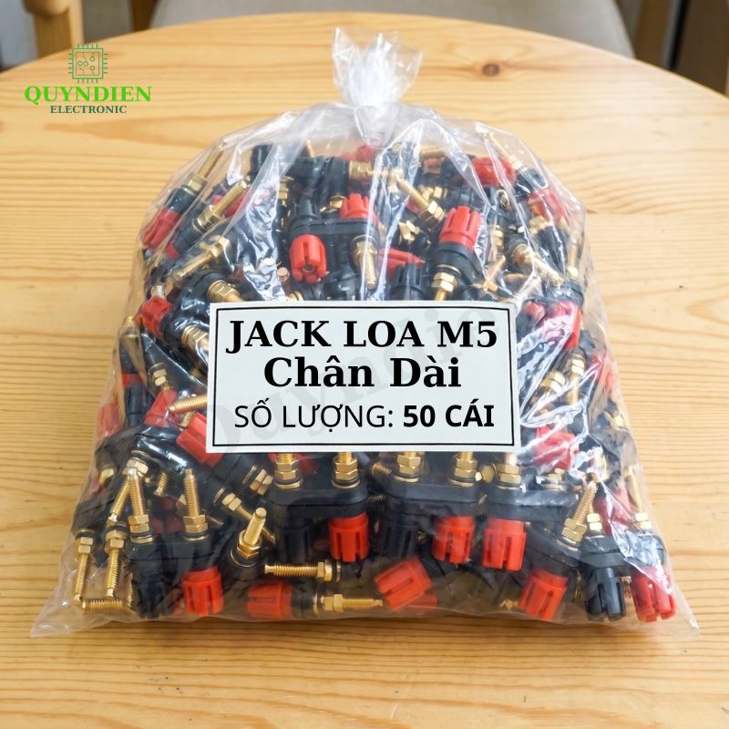 Trạm Loa Ampli Jack Loa Đôi Đỏ Đen M5 Chân Dài