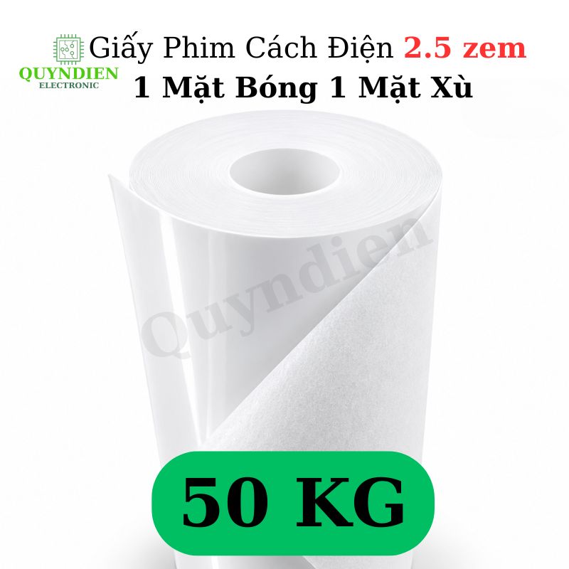 Giấy Phim Cách Điện 1 Mặt Bóng 1 Mặt Xù Dày 0.25mm