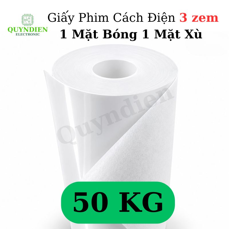 Giấy Phim Cách Điện 1 Mặt Bóng 1 Mặt Xù Dày 0.3mm