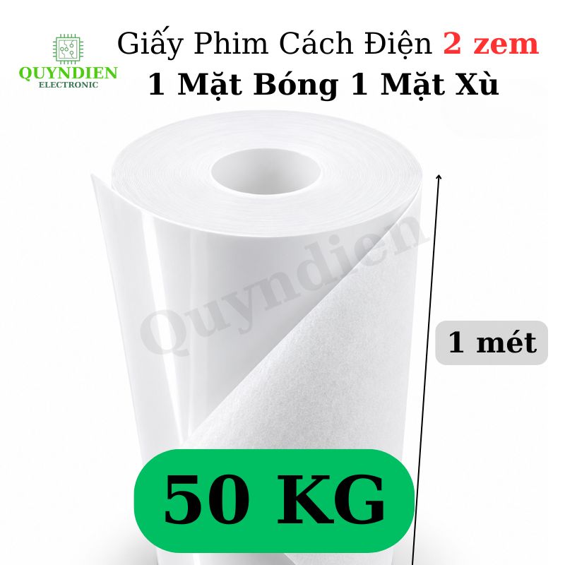 Giấy Phim Cách Điện Trắng 1 Mặt Bóng 1 Mặt Xù Dày 0.2mm