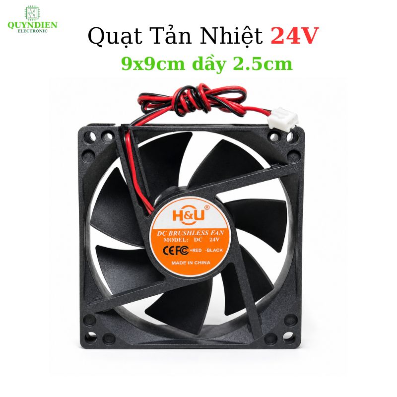 Quạt Tản Nhiệt 24V 9x9cm dày 2.5cm