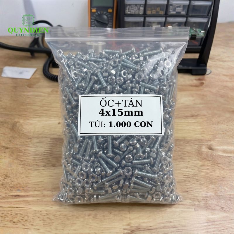 Ốc Vít M4x15mm Có Kèm Tán