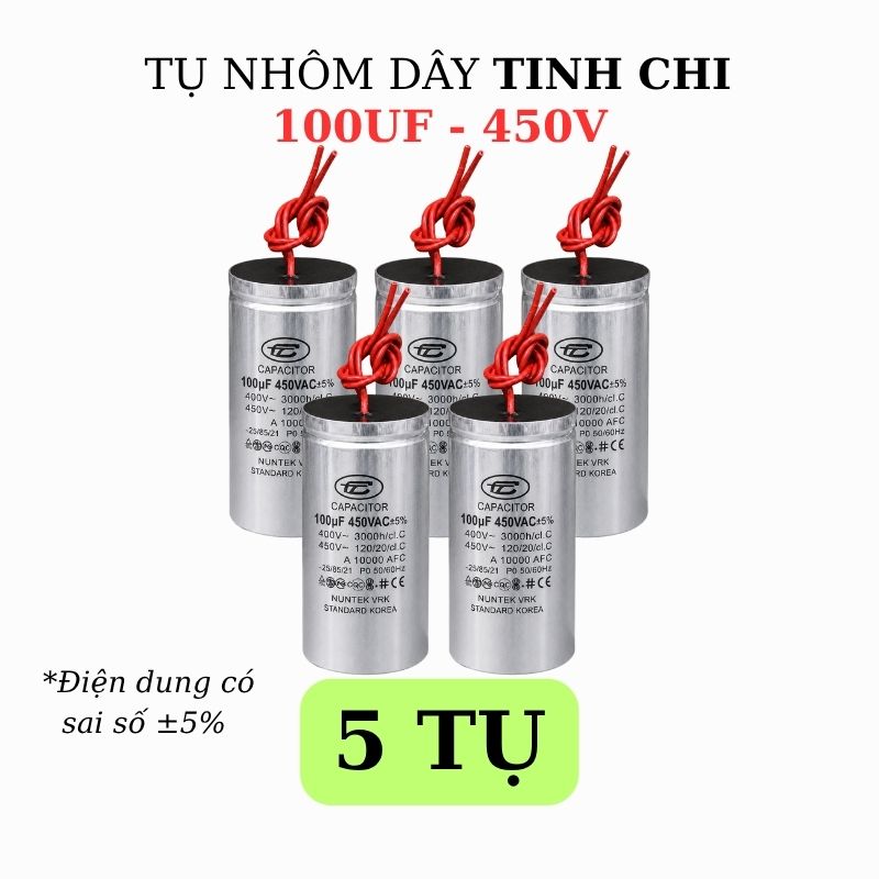 Tụ Nhôm Dây 100uF - 450V
