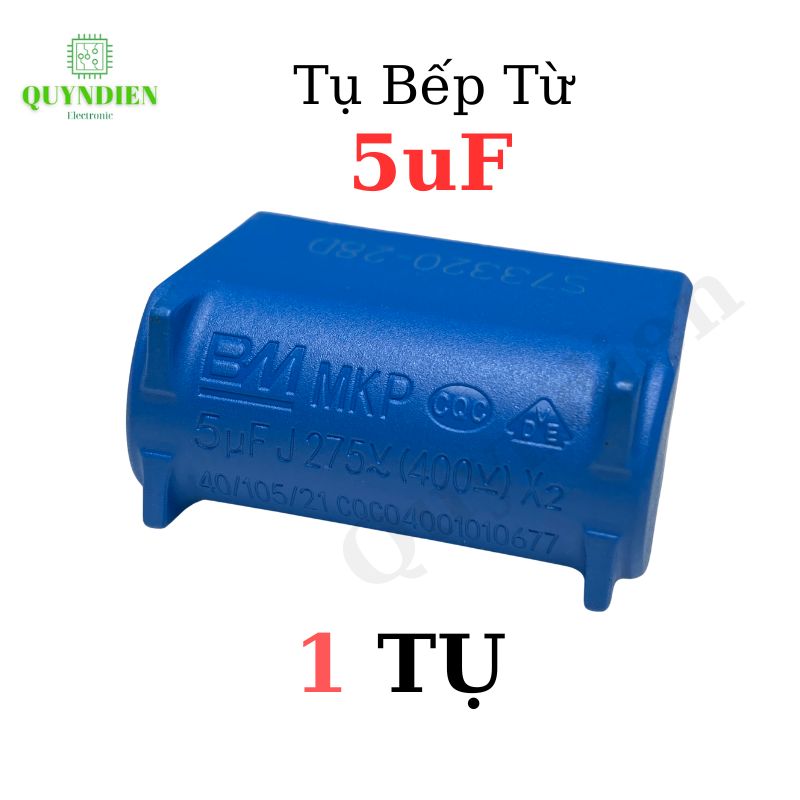 Tụ bếp từ 5uf- 400VDC - 275VAC loại đứng