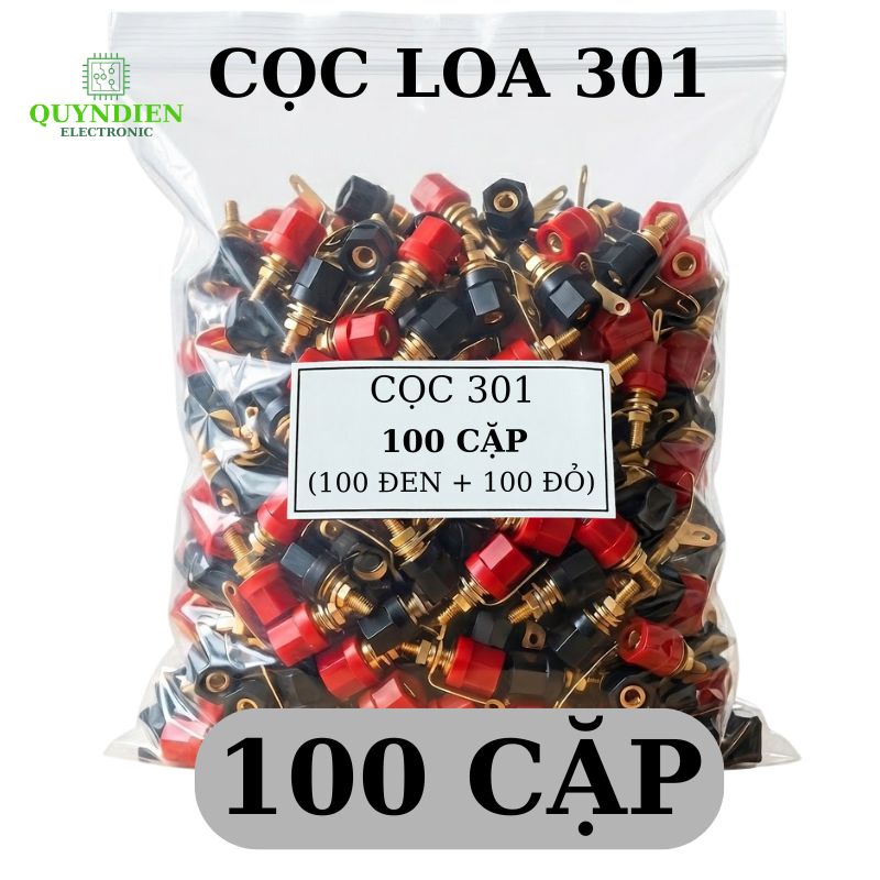 Cọc loa đỏ đen 301 [ĐÔI]