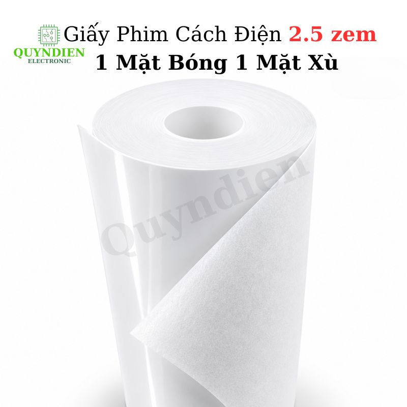 Giấy Phim Cách Điện 1 Mặt Bóng 1 Mặt Xù Dày 0.25mm