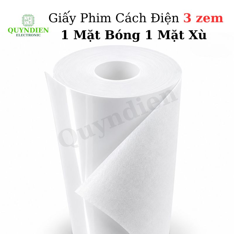 Giấy Phim Cách Điện 1 Mặt Bóng 1 Mặt Xù Dày 0.3mm