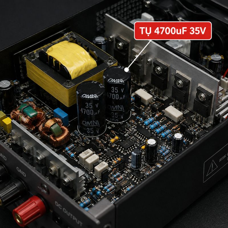 Tụ Lọc Nguồn 4700uF/35V Màu ĐEN