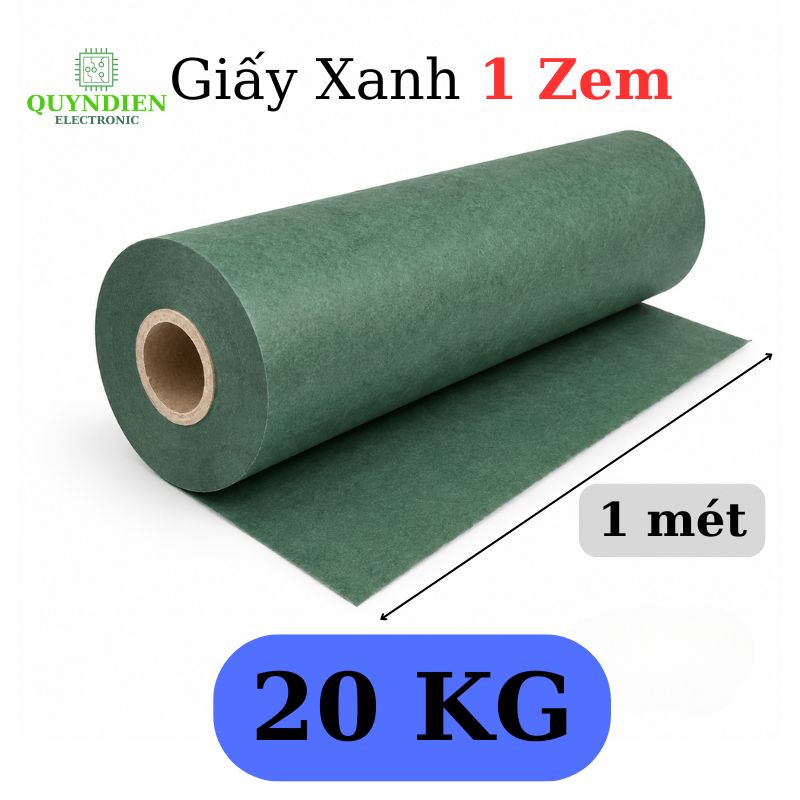 Giấy Xanh Cách Điện 2 Mặt Xù Dày 0.1mm