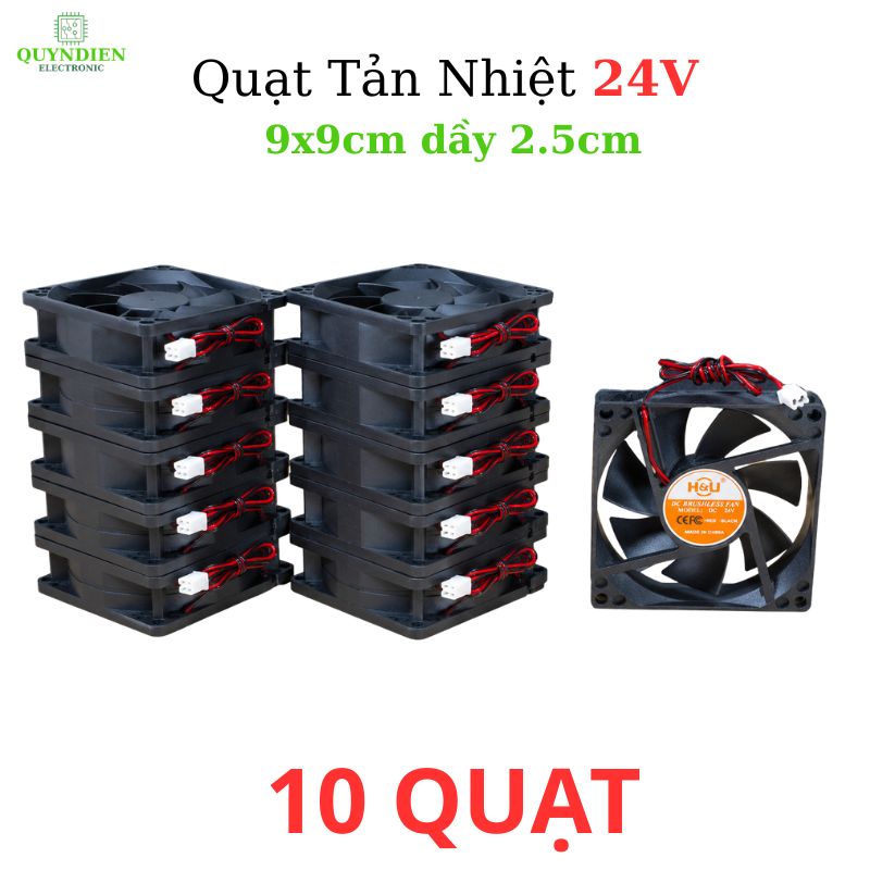 Quạt Tản Nhiệt 24V 9x9cm dày 2.5cm
