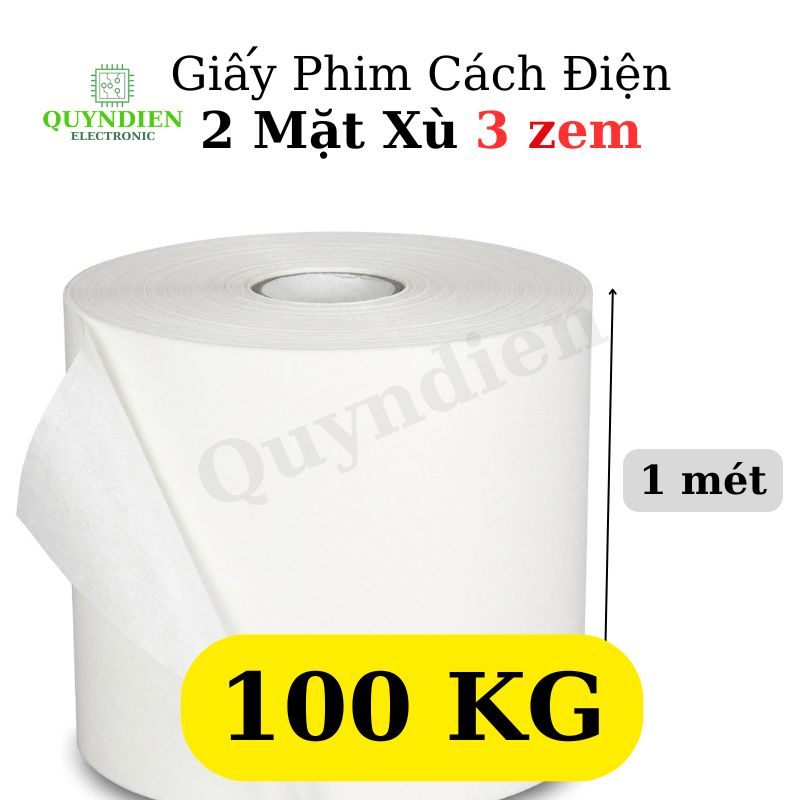 Giấy Phim Cách Điện Trắng 2 Mặt Xù Dày 0.3mm