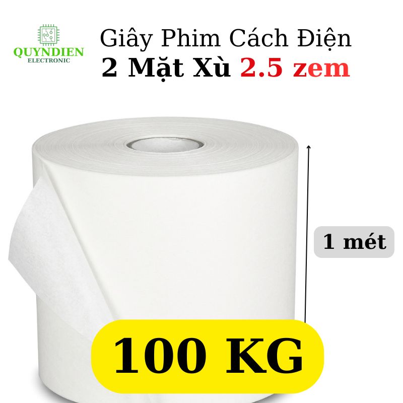 Giấy Phim Cách Điện Trắng 2 Mặt Xù Dày 0.25mm