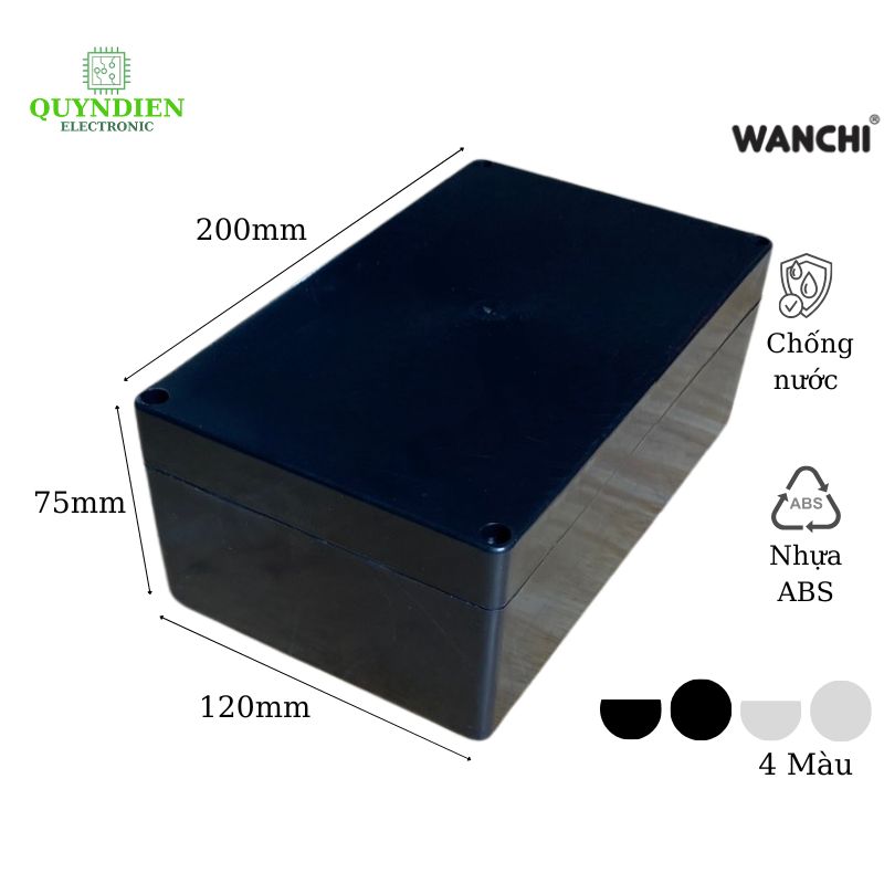 Hộp Nhựa ABS Wanchi 200x120x75mm