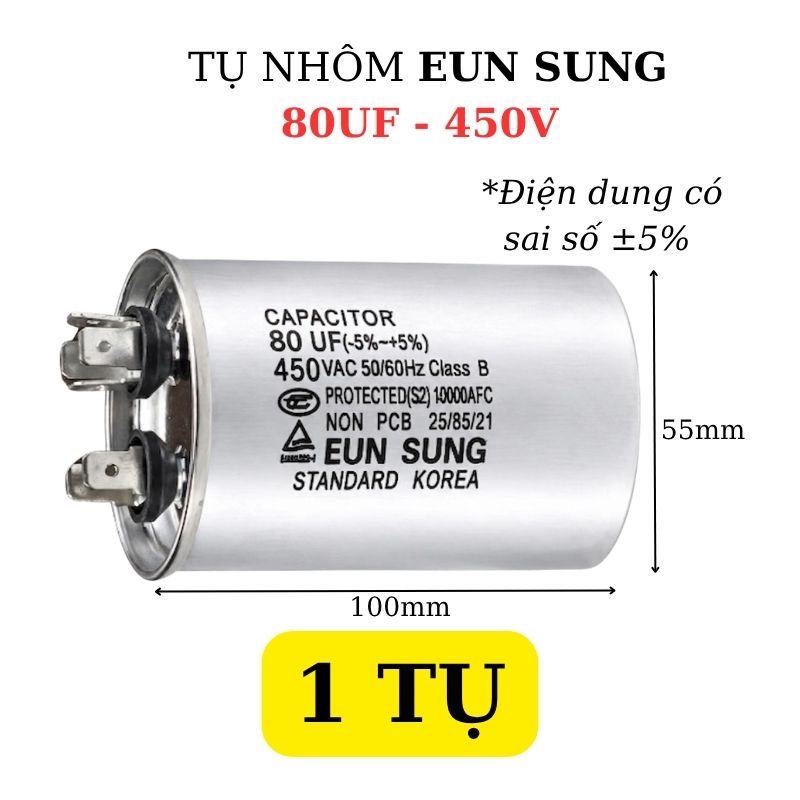 Tụ Nhôm Kapa EUN SUNG 80uF 450V