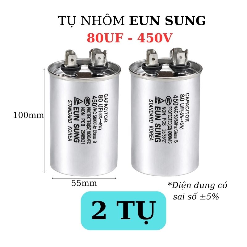 Tụ Nhôm Kapa EUN SUNG 80uF 450V