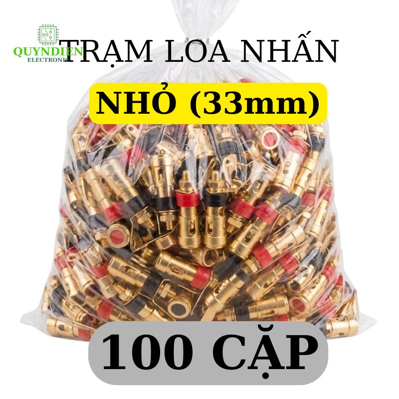 Trạm Loa Nhấn Vàng Loại Nhỏ 33mm Đỏ/Đen