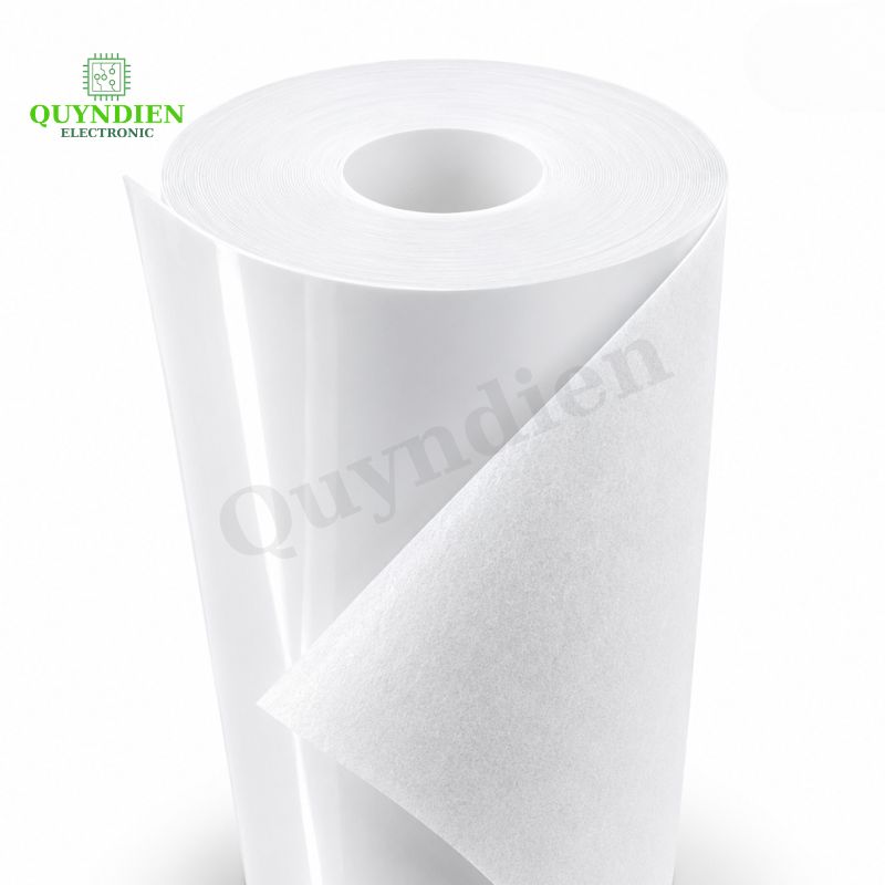 Giấy Phim Cách Điện 1 Mặt Bóng 1 Mặt Xù Dày 0.25mm