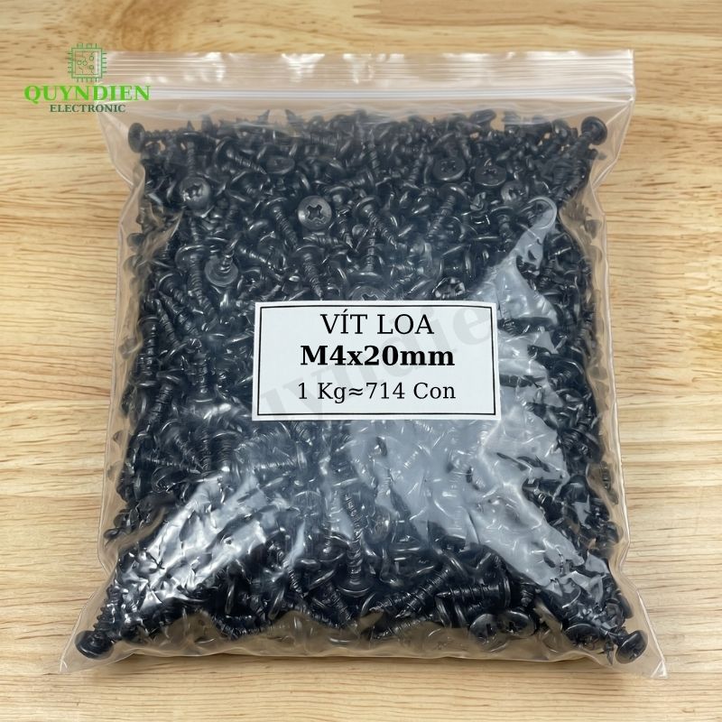 Ốc Vít M4x20mm Taiwan Ren Thưa Nhọn