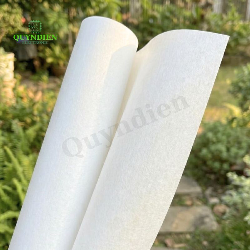 Giấy Phim Cách Điện Trắng 2 Mặt Xù Dày 0.3mm