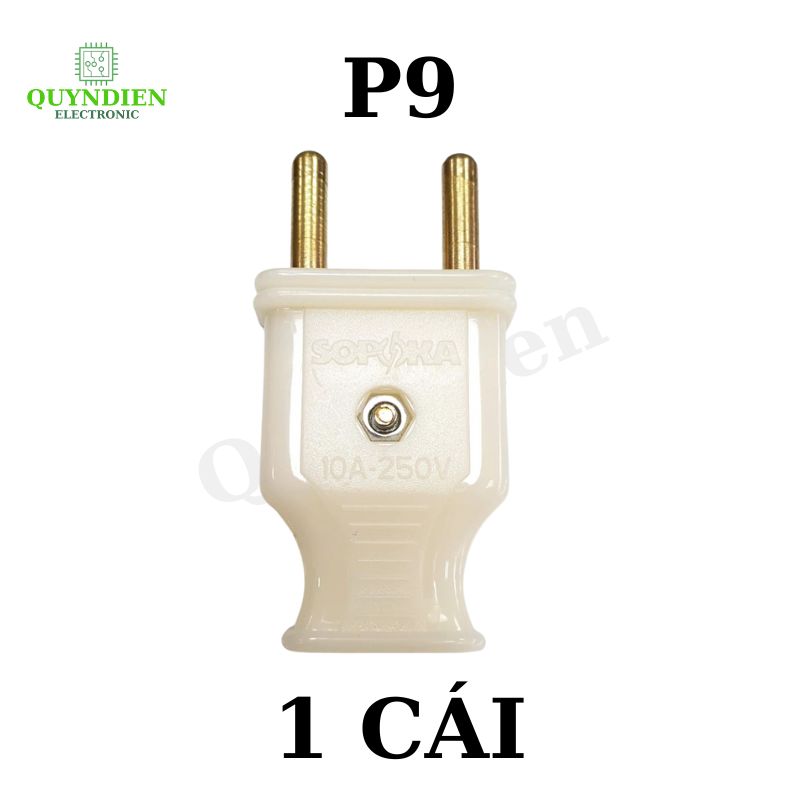 Phích Chân Lớn P9 Đồng Nguyên Chất 5mm, Nhựa ABS Siêu Bền, Chống Va Đập