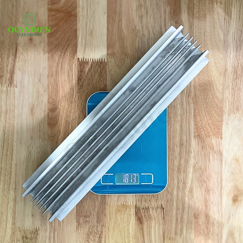 Nhôm 2U dài 350mm (350x84x58mm) loại dày, tản nhiệt cho main công suất