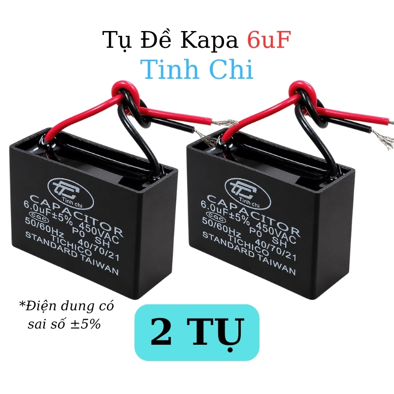 Tụ Đề Kapa Vuông Tinh Chi 6uF 450VAC