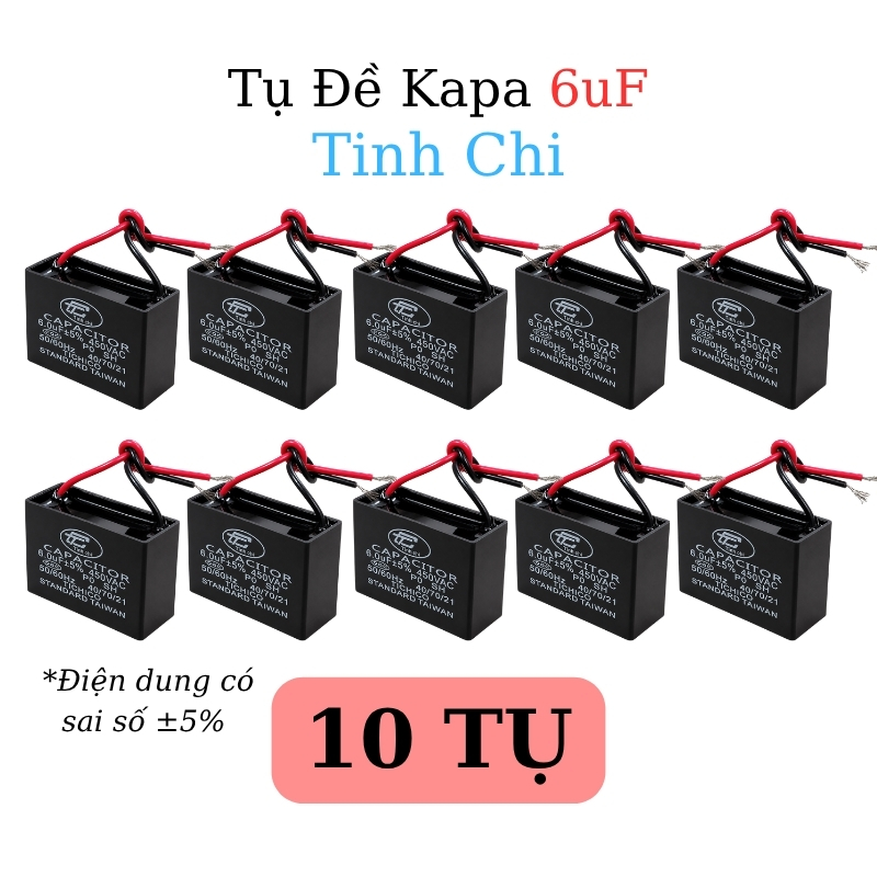 Tụ Đề Kapa Vuông Tinh Chi 6uF 450VAC