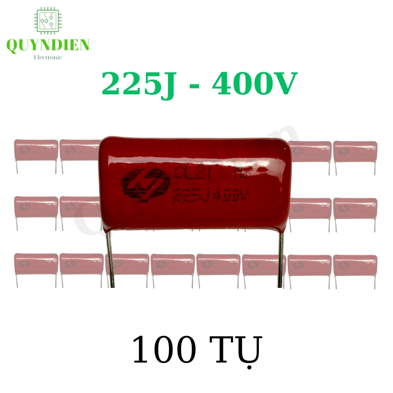 Tụ Kẹo Nâu đỏ CL21 225J 400V