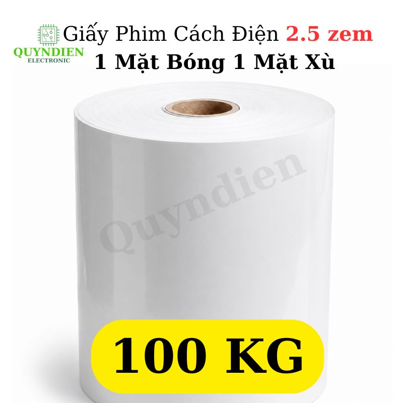 Giấy Phim Cách Điện 1 Mặt Bóng 1 Mặt Xù Dày 0.25mm
