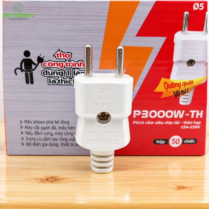 Phích Cắm Điện Siêu Chịu Tải P3000W-TH