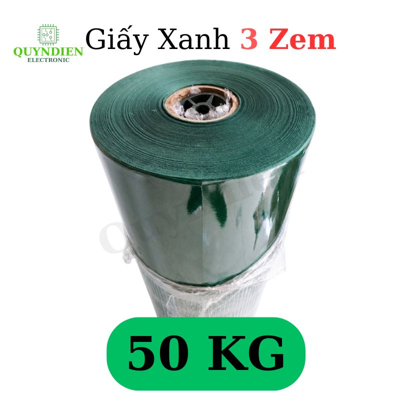 Giấy Cách Điện Xanh 1 Mặt Bóng 1 Mặt Xù Khổ 1 Mét Dày 0.3mm