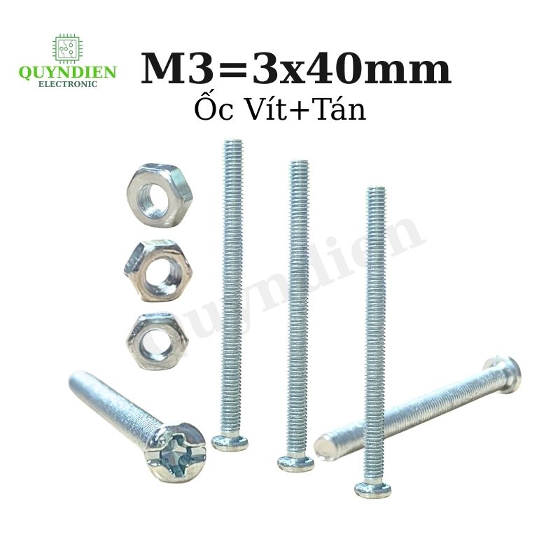 Ốc vít tán M3 3ly dài 4cm ( túi 200g ) 90 con