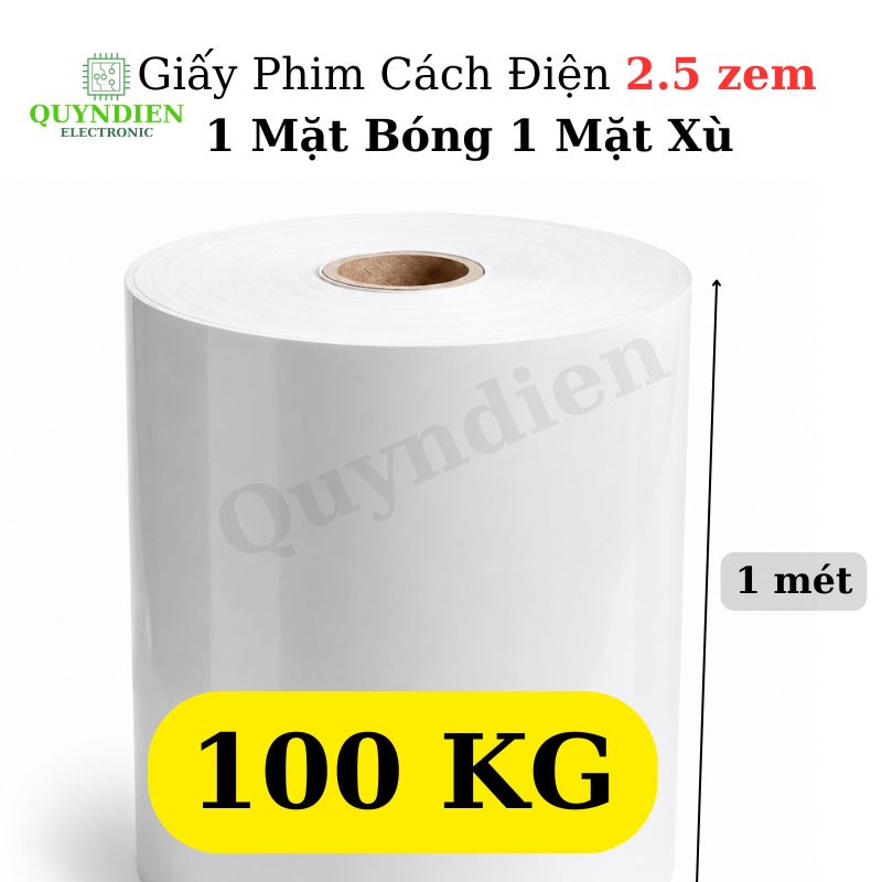 Giấy Phim Cách Điện Trắng 1 Mặt Bóng 1 Mặt Xù Dày 0.25mm