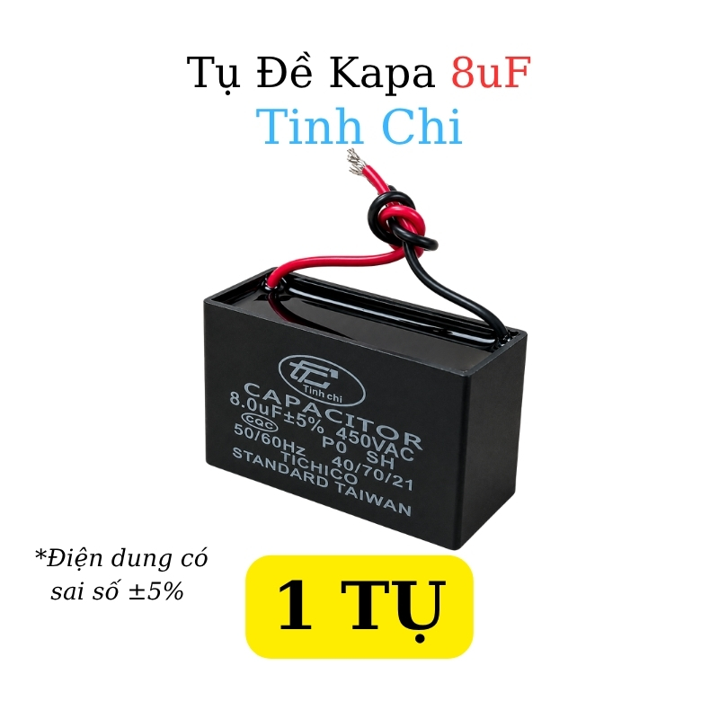 Tụ Đề Kapa Vuông Tinh Chi 8uF 450VAC