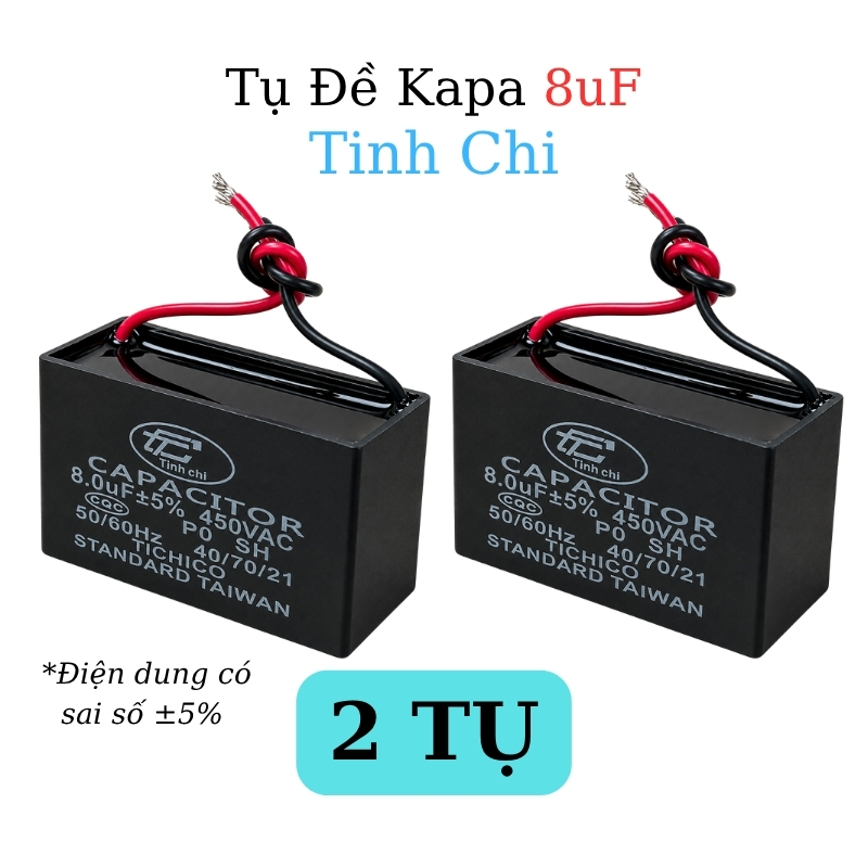 Tụ Đề Kapa Vuông Tinh Chi 8uF 450VAC