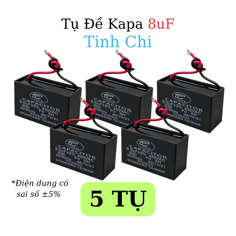 Tụ Đề Kapa Vuông Tinh Chi 8uF 450VAC