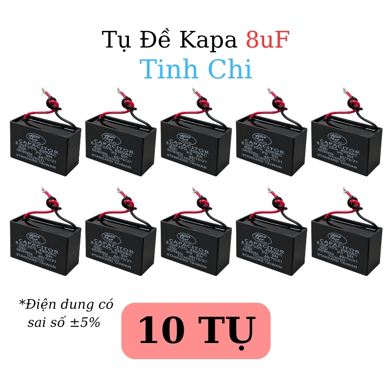 Tụ Đề Kapa Vuông Tinh Chi 8uF 450VAC