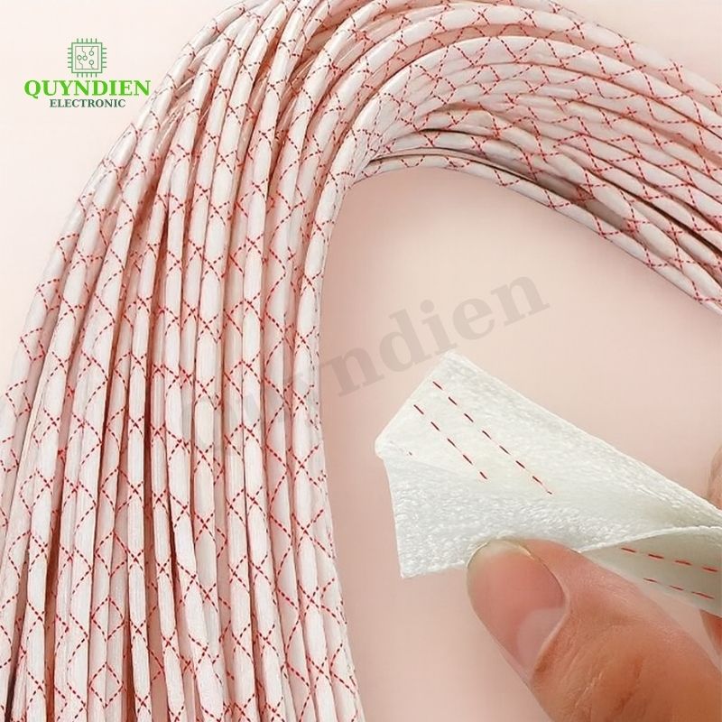 Ống gen sợi thủy tinh chịu nhiệt chống cháy size 8mm - 10 mét