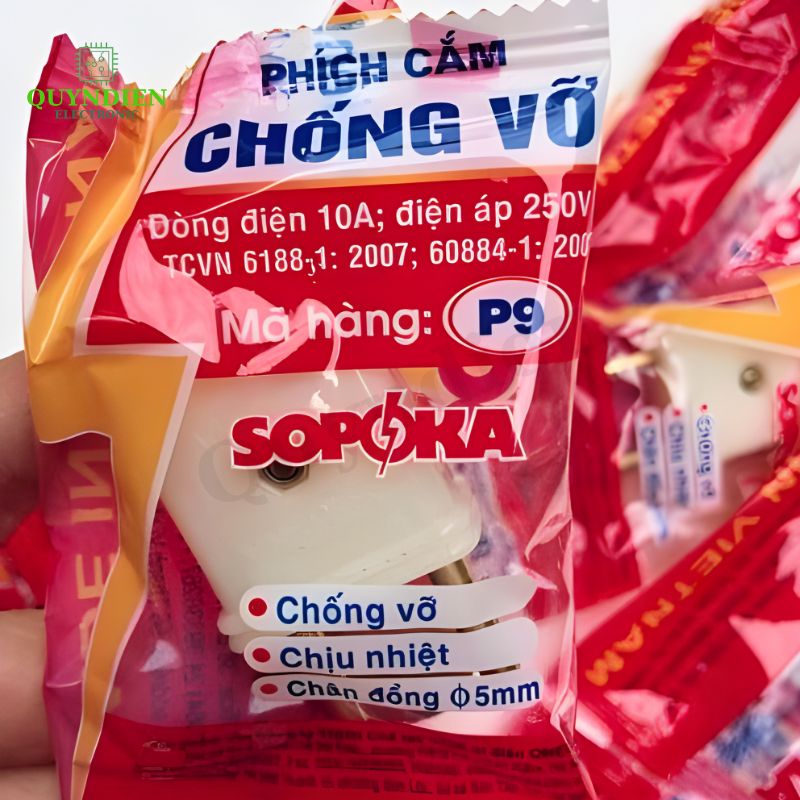 Phích Cắm Điện Dương Chân Lớn Sopoka P9