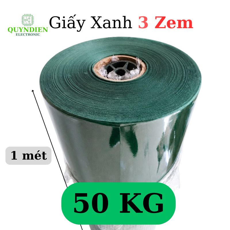 Giấy Xanh Cách Điện 1 Mặt Bóng 1 Mặt Xù Dày 0.3mm