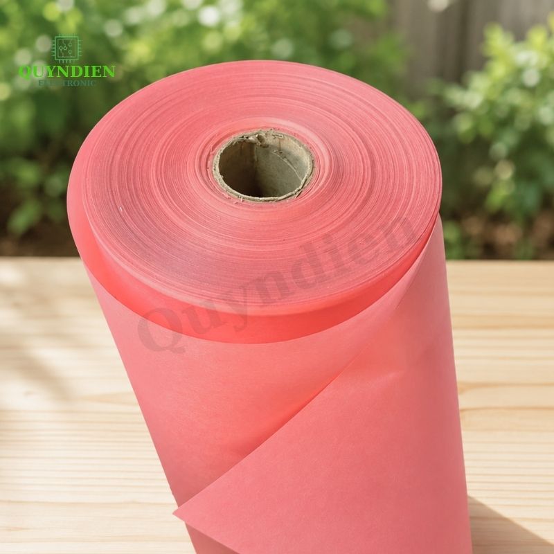 Giấy Cách Điện Hồng Khổ 1 Mét Dày 0.2mm