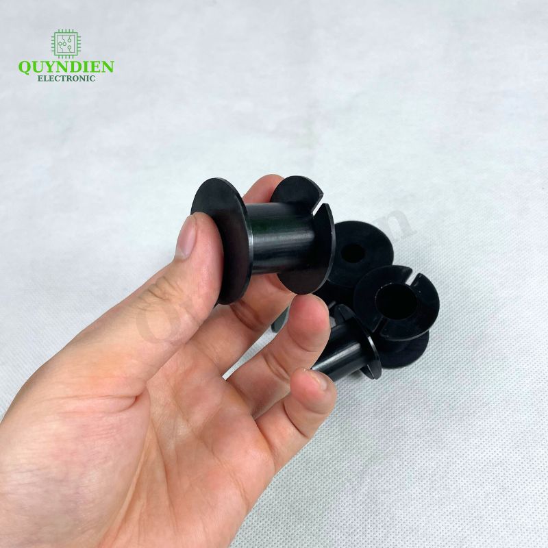 Lõi Nhựa Audio 2 Đầu Tròn Quấn Cuộn Cảm Phân Tần Loa - Màu Đen