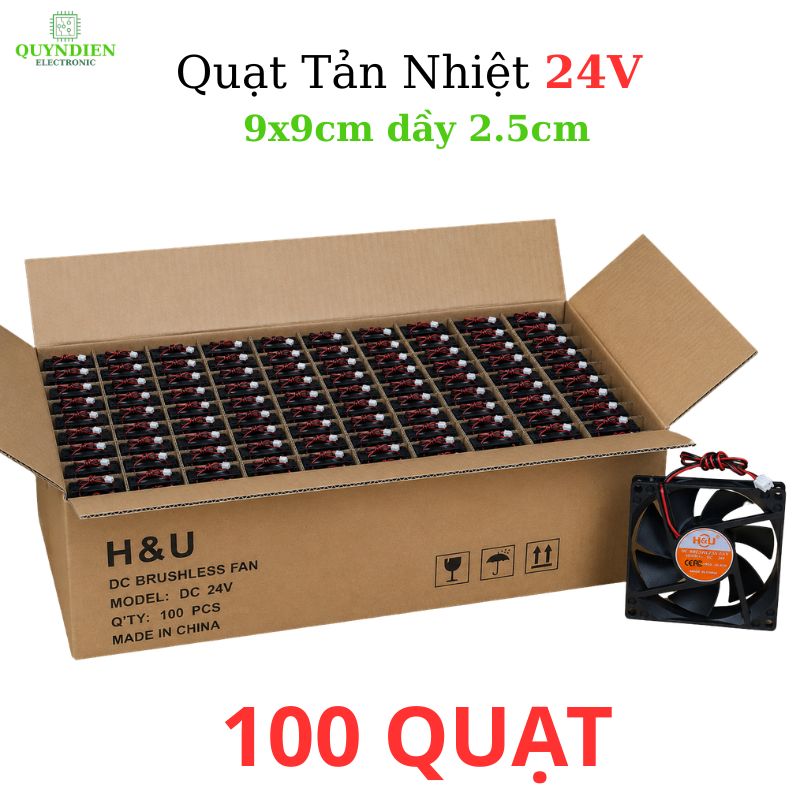 Quạt Tản Nhiệt 24V 9x9cm dày 2.5cm